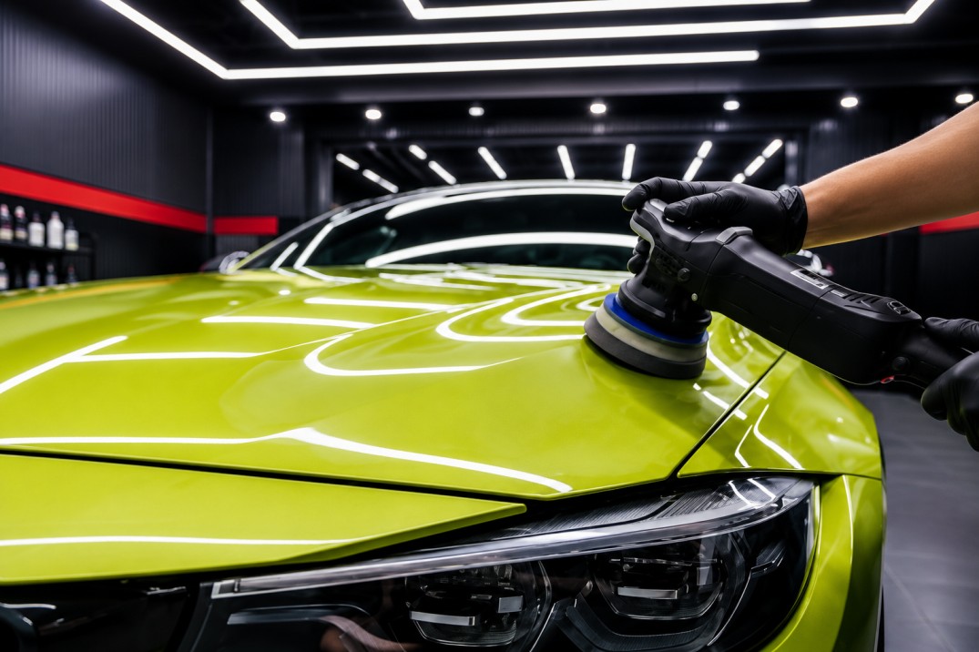 Professional car detailing — paint correction and swirl mark removal Noida